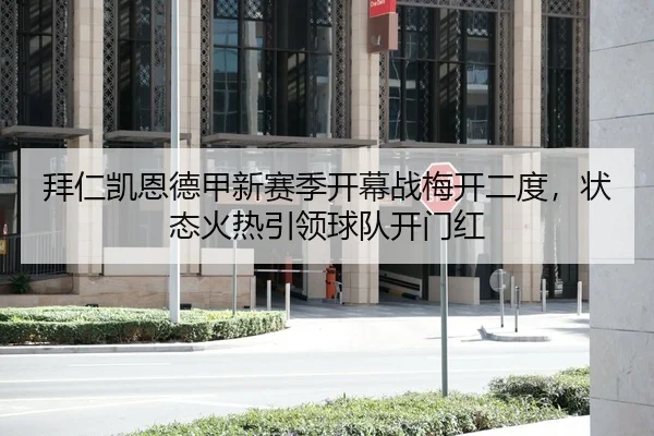 拜仁凯恩德甲新赛季开幕战梅开二度，状态火热引领球队开门红